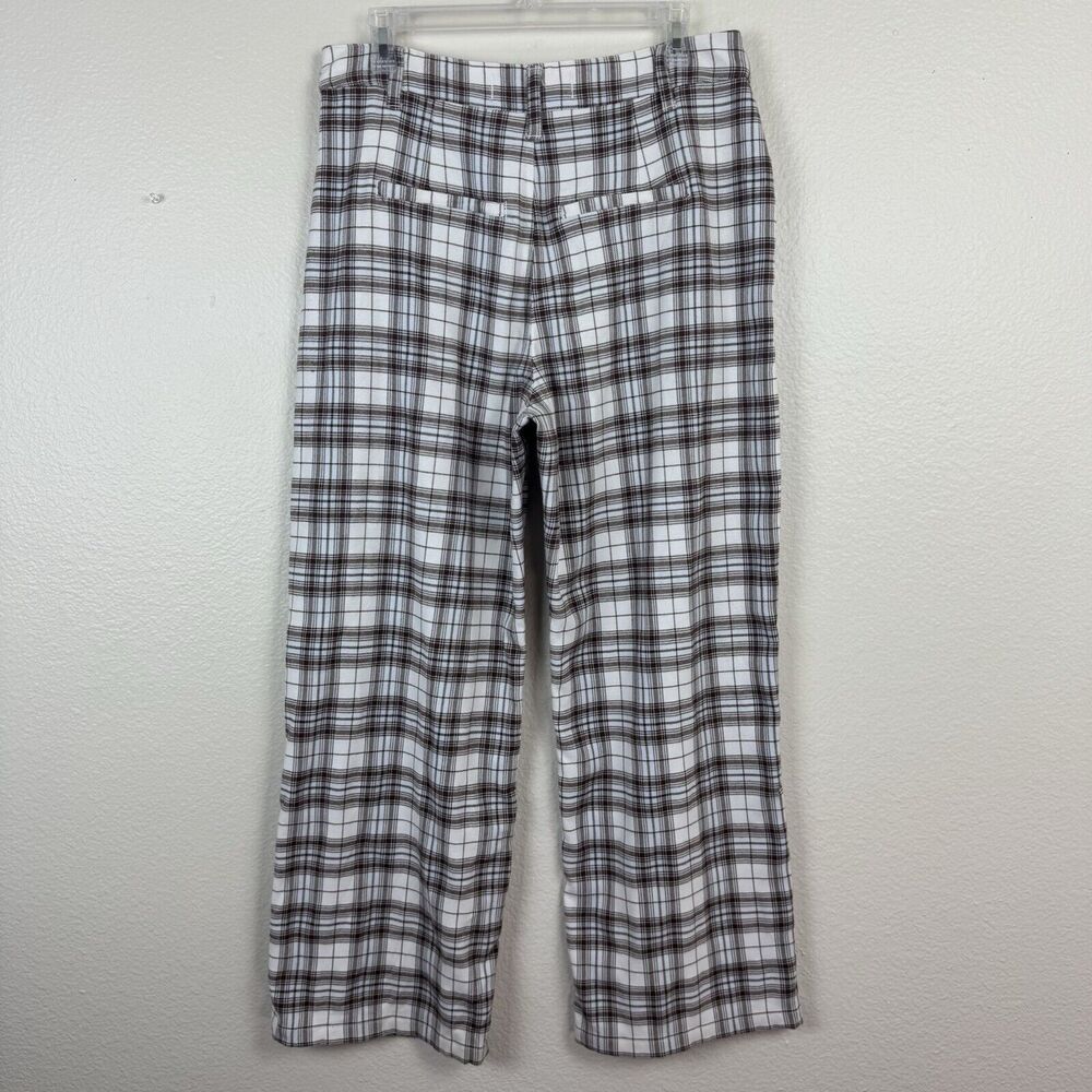 Hollister Ultra High Rise Vintage Baggy Pants Plaid Flannel Brown 13S W31 - Picture 9 of 16
